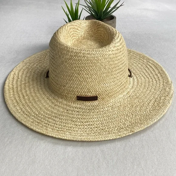 Will+Bear Rider Palm Straw Desert Sun Hat (Bone) *NWT* - Picture 2 of 13